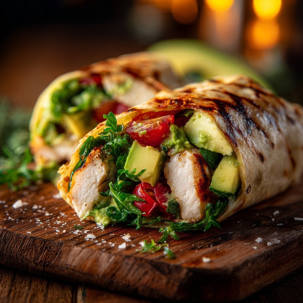 Healthy Chicken And Avocado Wrap