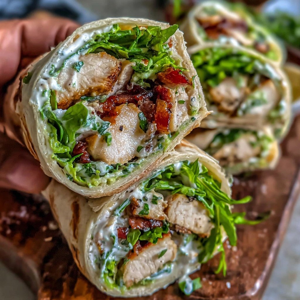Easy Lunch Chicken Avocado Wrap
