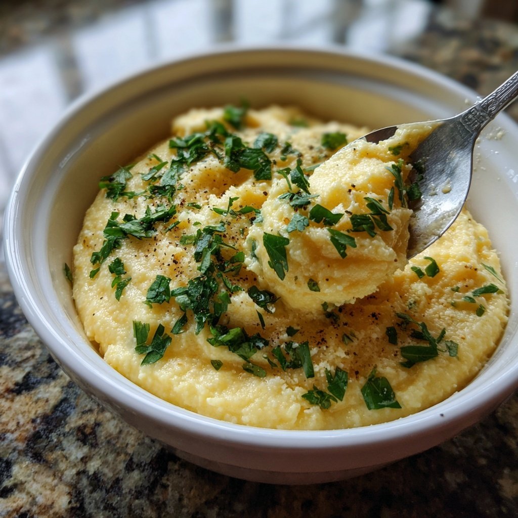 Creamy Garlic Polenta