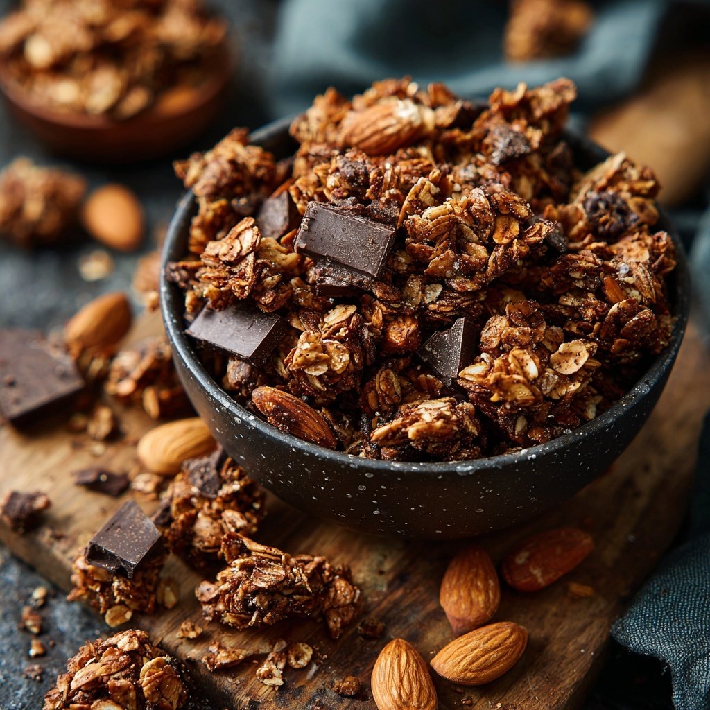 Chocolate Almond Granola Clusters