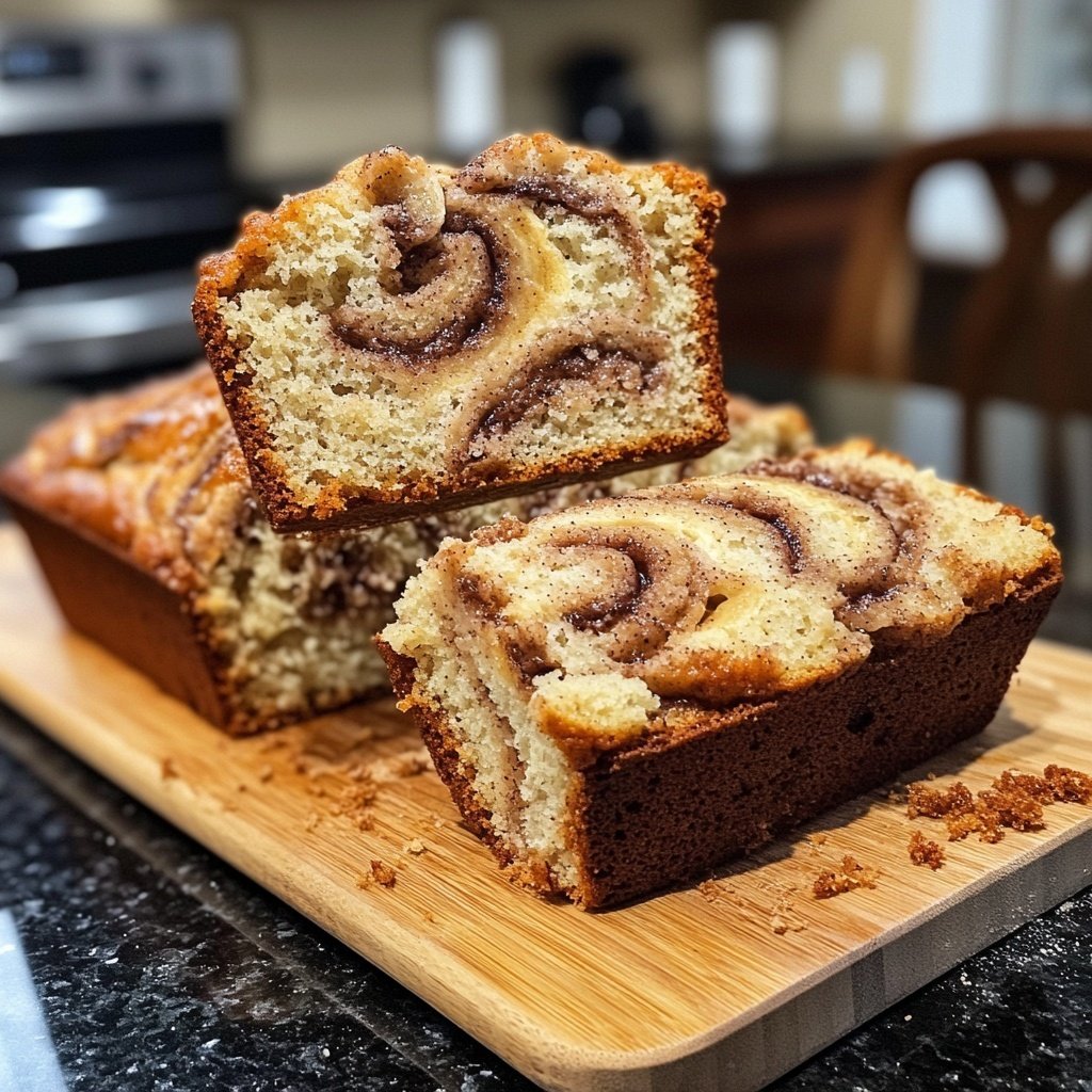 Homemade Cinnamon Swirl Banana Bread