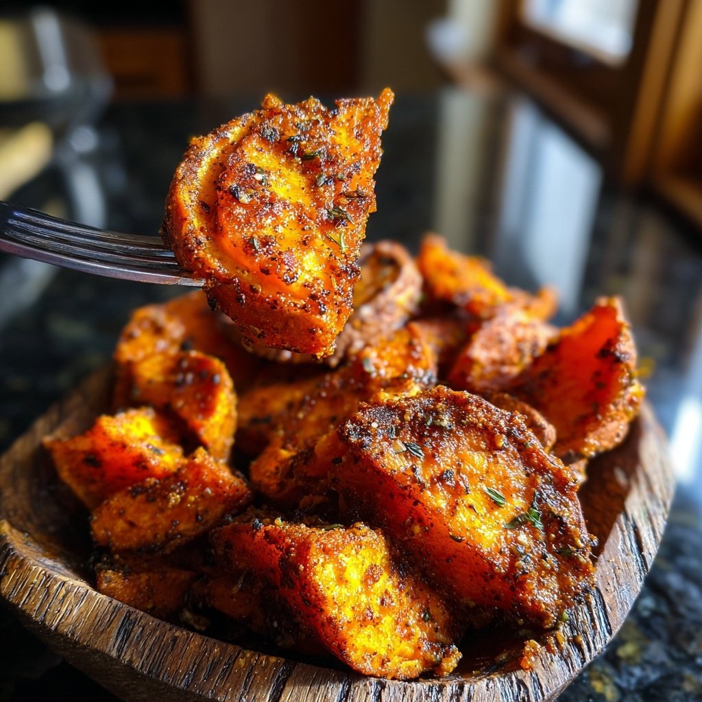 Jamaican Jerk Roasted Sweet Potatoes