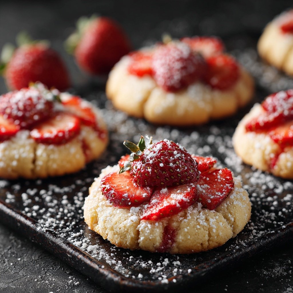 Spring Strawberry Sugar Cookies
