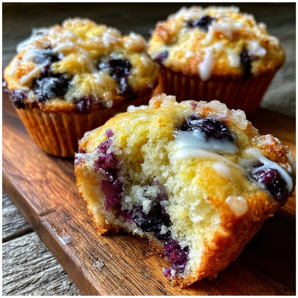 Blueberry Lemon Ricotta Muffins