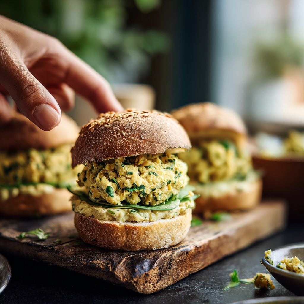 Herbed Chickpea Smash Sliders