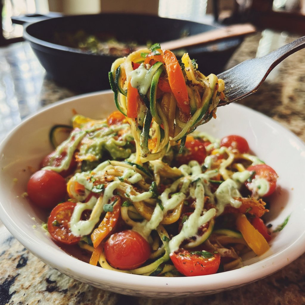 Healthy Dinner Zucchini Noodle Bowl