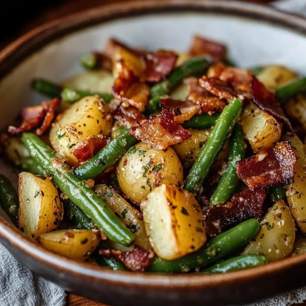 Country Ranch Green Beans and Potatoes with Bacon