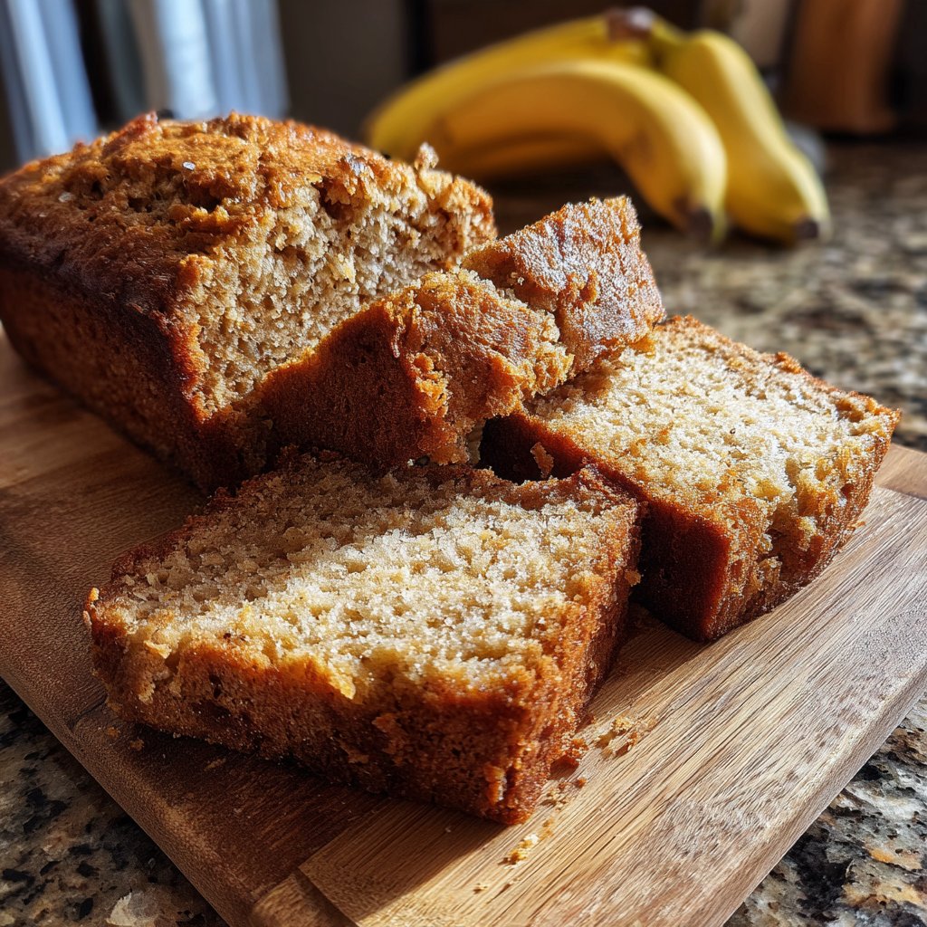 Moist Banana Bread with Ripe Bananas