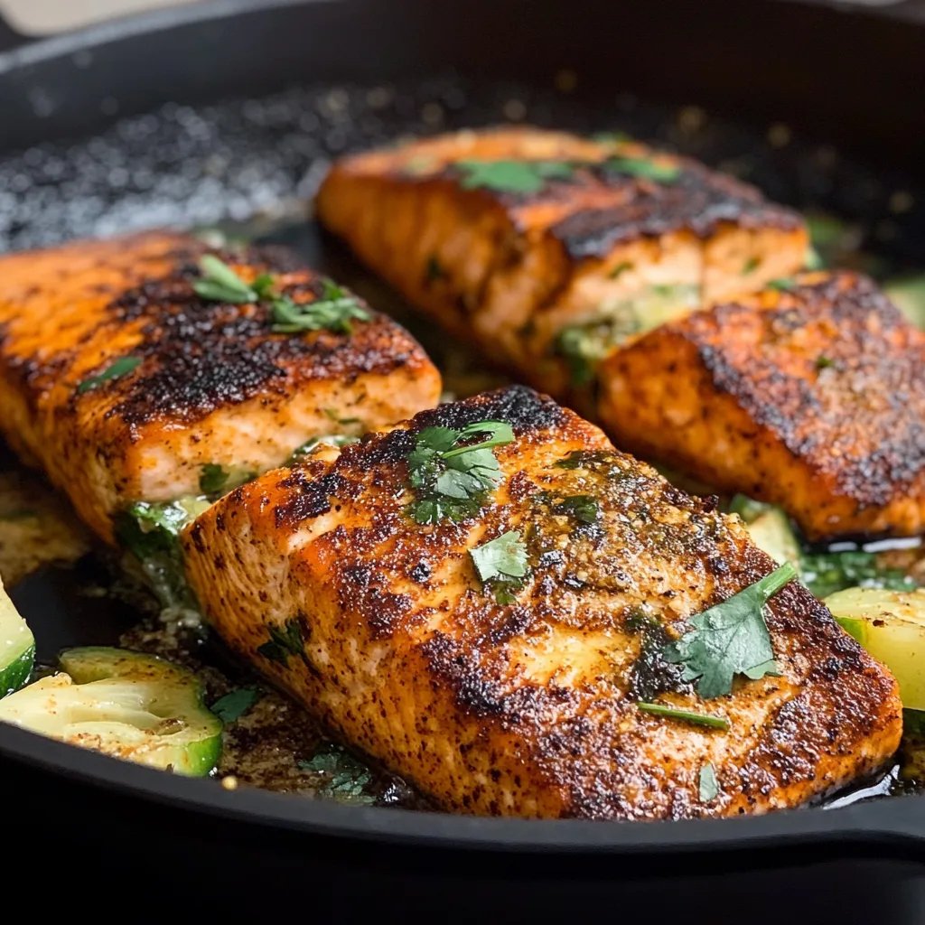 Blackened Cajun Stuffed Salmon