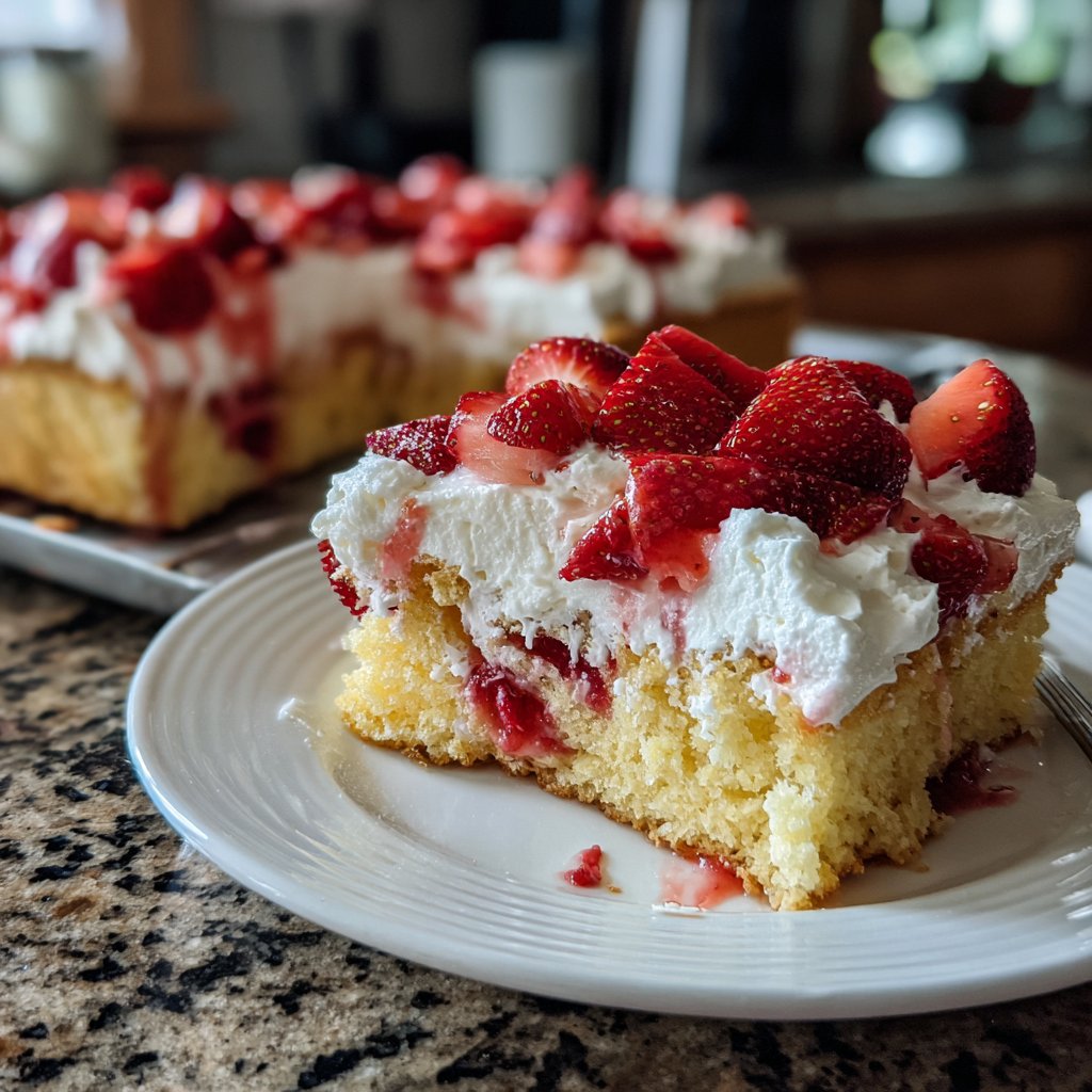 Strawberry Shortcake Sheet Cake