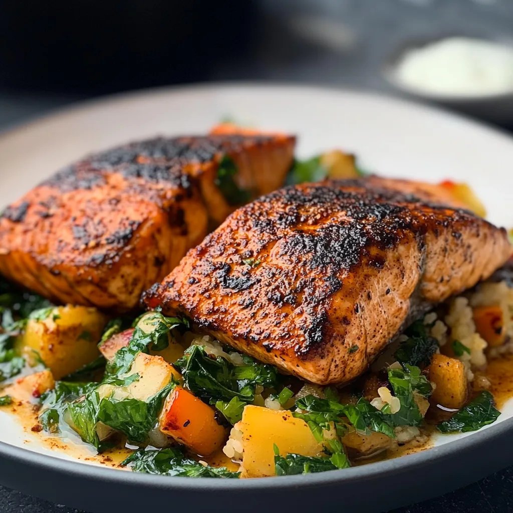 Blackened Cajun Stuffed Salmon