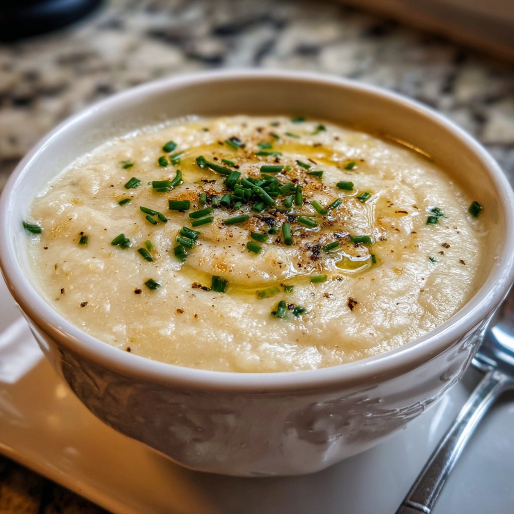 Creamy Cauliflower Soup Bowl