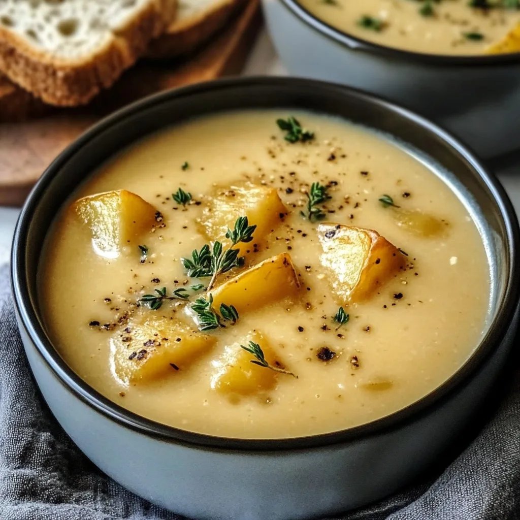 Cheddar Garlic Herb Potato Soup