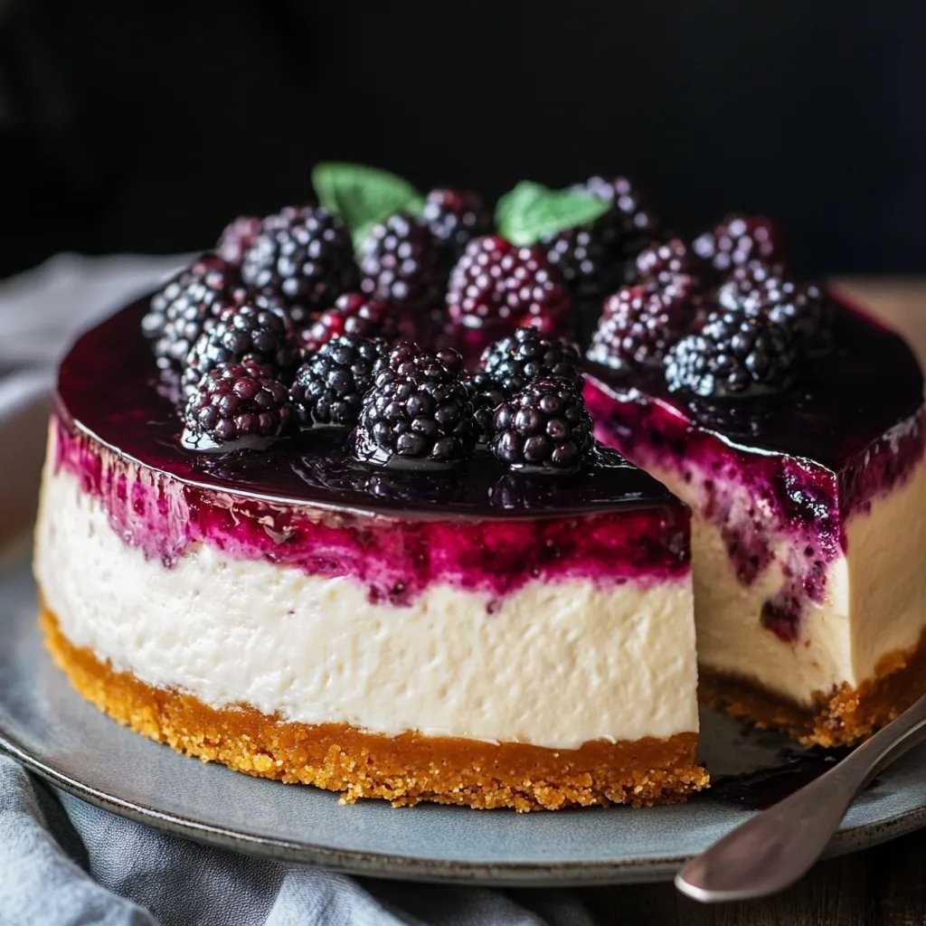 Mulberry & Earl Grey Cheesecake That Looks Fancy But Is Easy To Make ✨