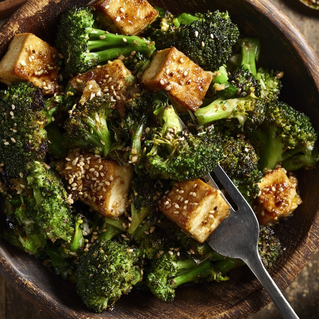 Healthy Dinner Broccoli Tofu Skillet